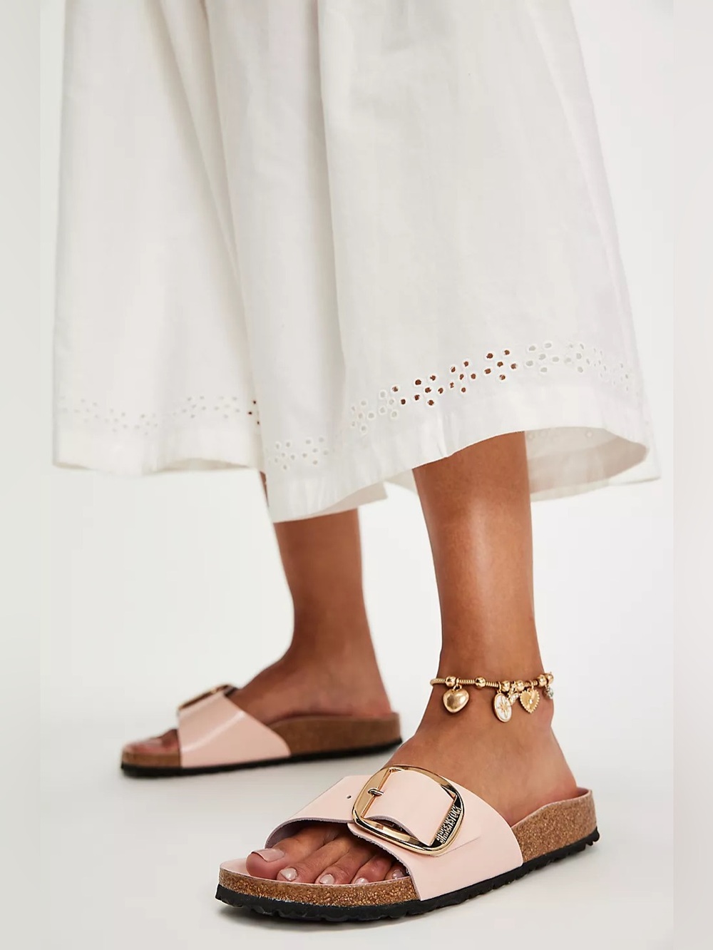 Birkenstock Madrid Big Buckle High Shine Light Rose Size 7 (38) Slide Sandals - Picture 2 of 11